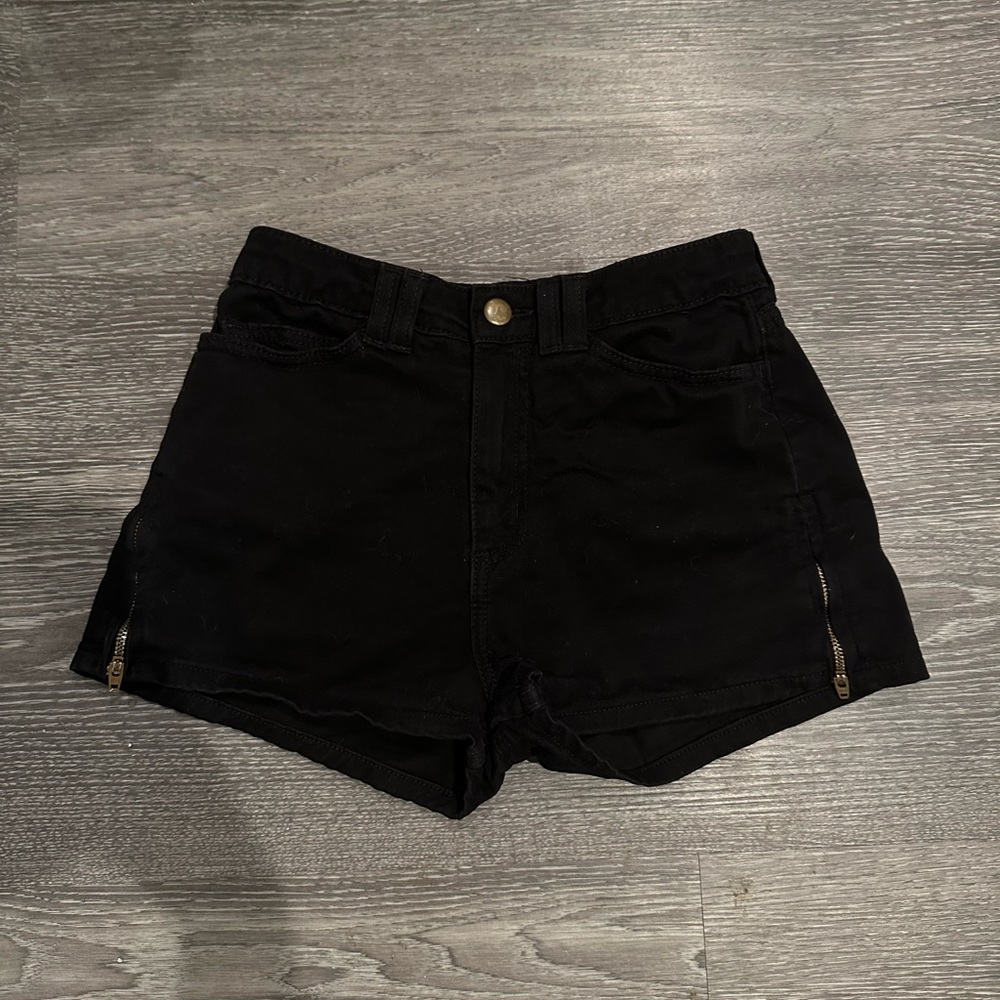 American Apparel side zip high waist shorts size 23.